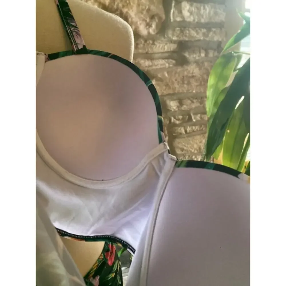SHEIN Tropical Floral High Waist Bikini Set - Size XL